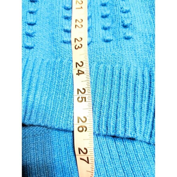 Lego Women's Small Chunky Crew Knit Sweater Cozy Blue Brick Design Oversized - Picture 9 of 10